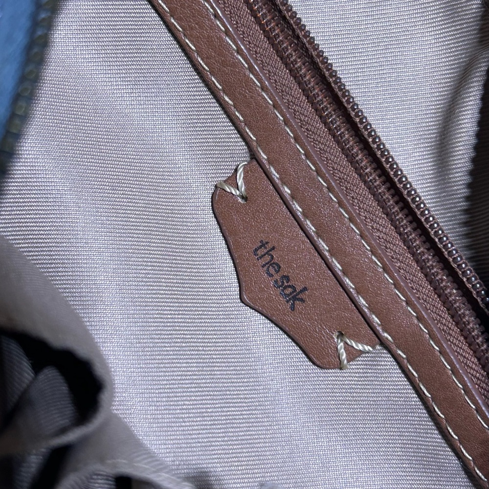 The Sak blue leather Crossbody bag #H-13 - Picture 7 of 9